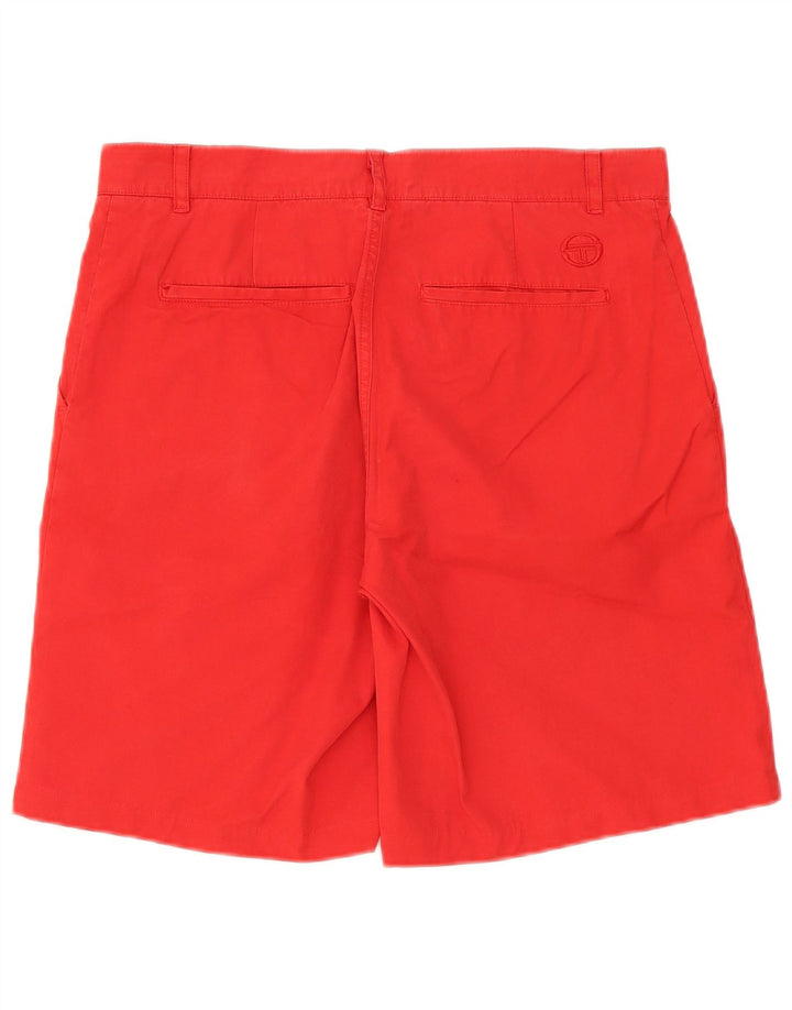 Sergio Tacchini Mens Chino Shorts IT 48 Médio W32 Algodão Vermelho