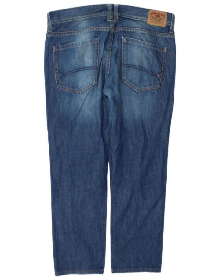 Jeans retos masculinos Tommy Hilfiger W38 L30 algodão azul