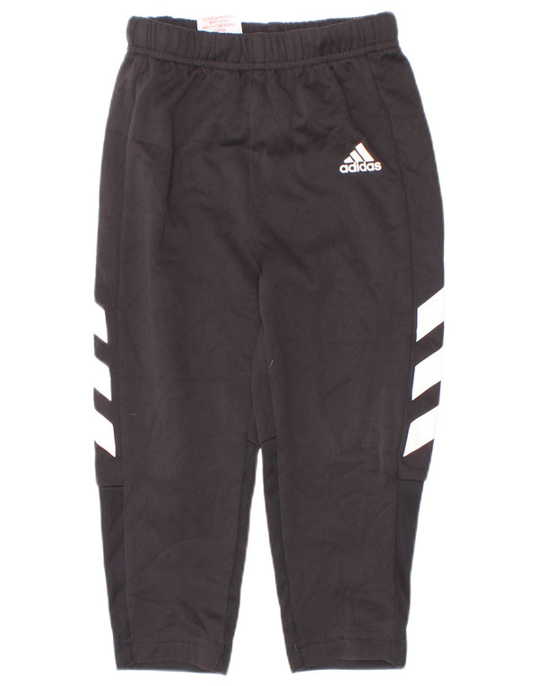 Calças de treino gráficas Adidas Boys 2-3 anos preto colorblock