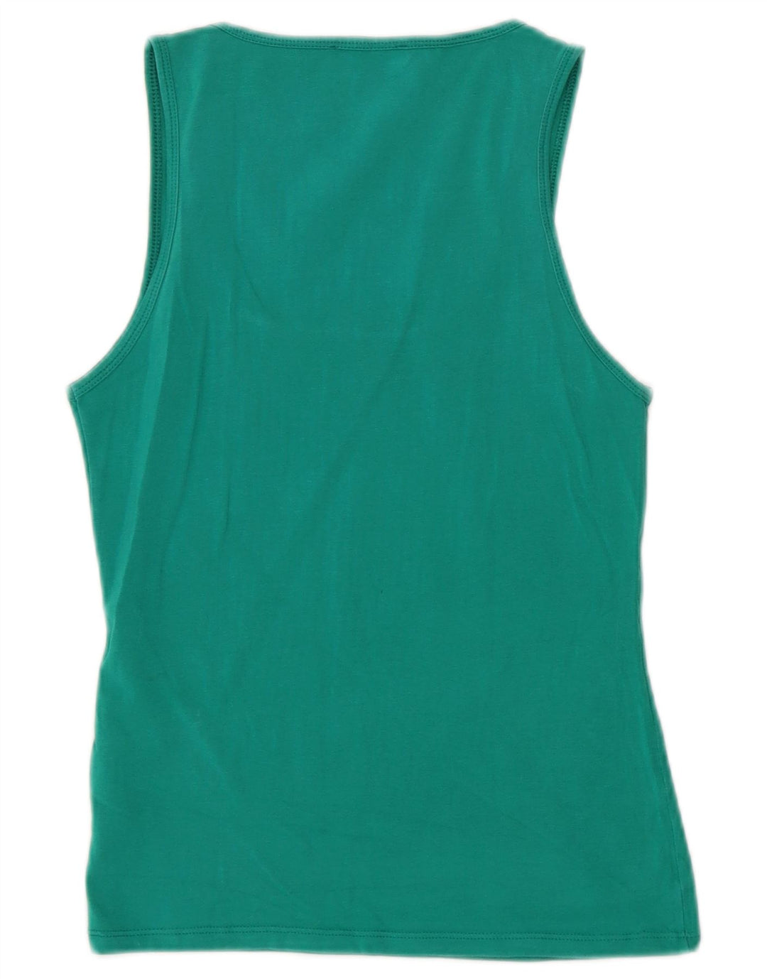 Top colete feminino Benetton UK 6 XS algodão verde