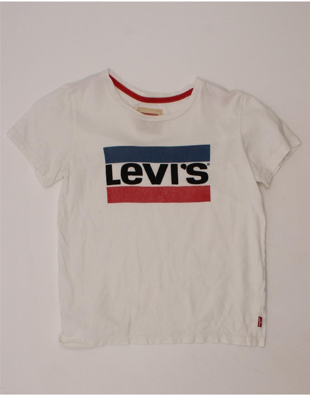 LEVI'S Boys Graphic T-Shirt Top 9-10 Years White Cotton Vintage Levi's and Second-Hand Levi's from Messina Hembry 