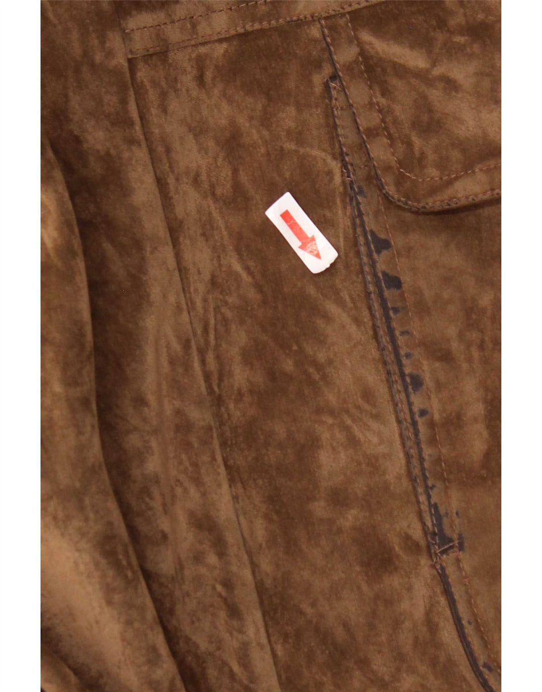 Jaqueta bomber masculina vintage de veludo IT 52 XL seda marrom