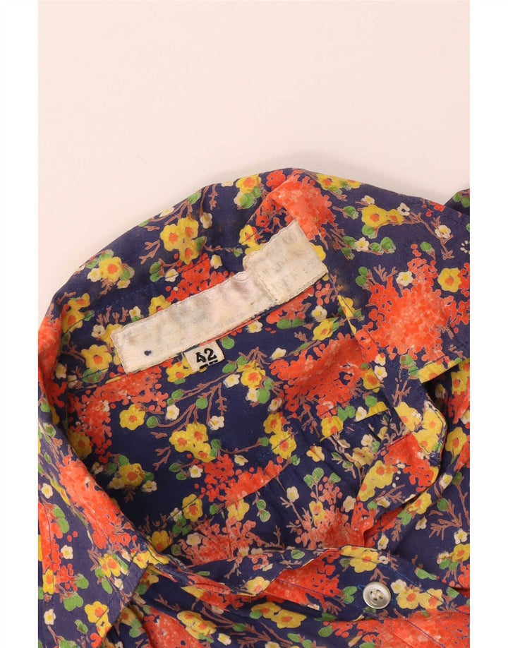 Blusa Camisa Feminina Vintage IT 42 Médio Multicolorido Floral