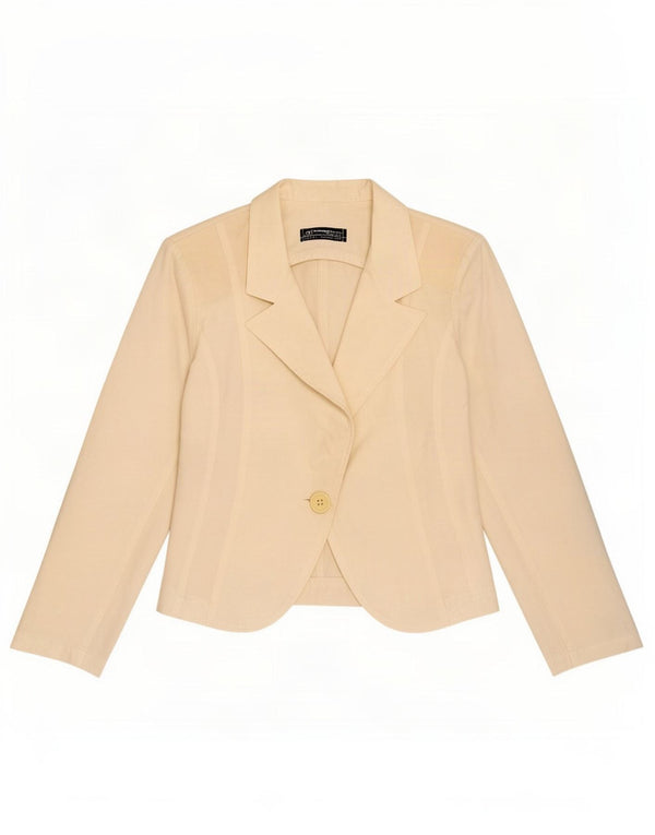 Rinascimento Womens 1 Button Blazer Jacket UK 6 XS Off White