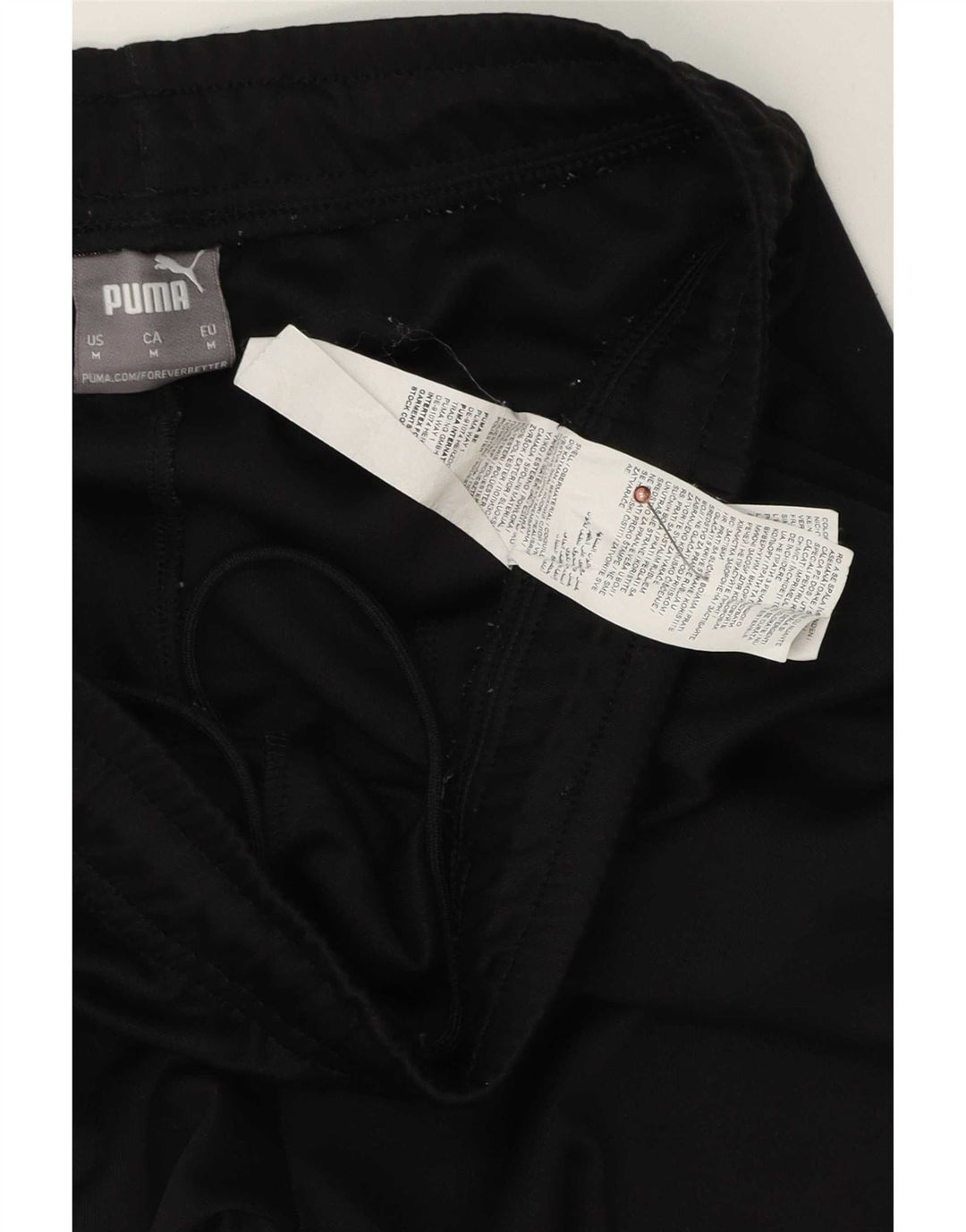 Calça de treino masculina Puma médio preto colorblock poliéster