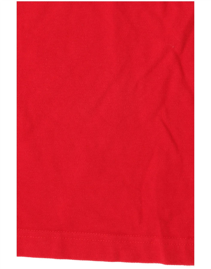 Camisa polo masculina Crew Clothing grande algodão vermelho