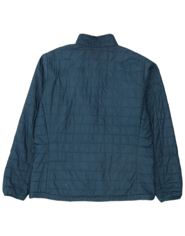 Jaqueta acolchoada masculina Patagonia UK 42 XL azul poliéster