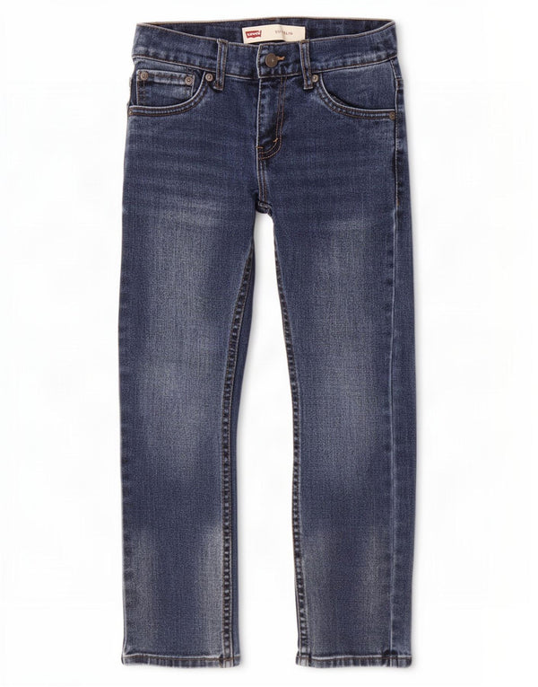 Levi's Boys 511 Slim Jeans 7-8 Anos W24 L22 Azul Algodão