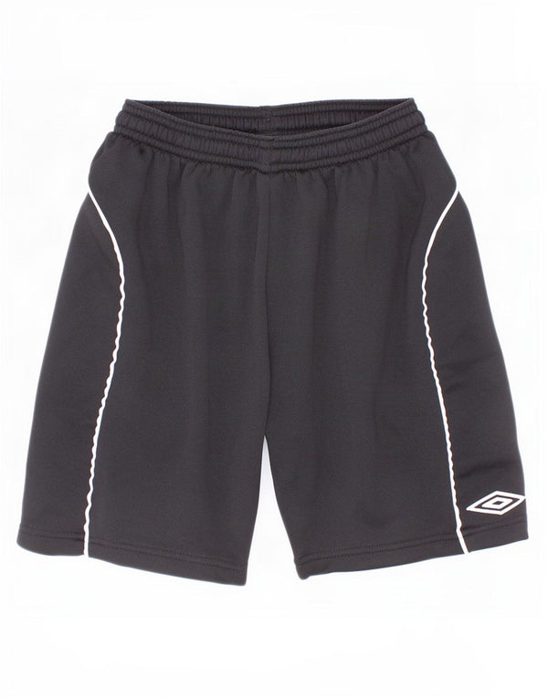 Shorts esportivos gráficos Umbro para meninos 9-10 anos preto colorblock poliéster