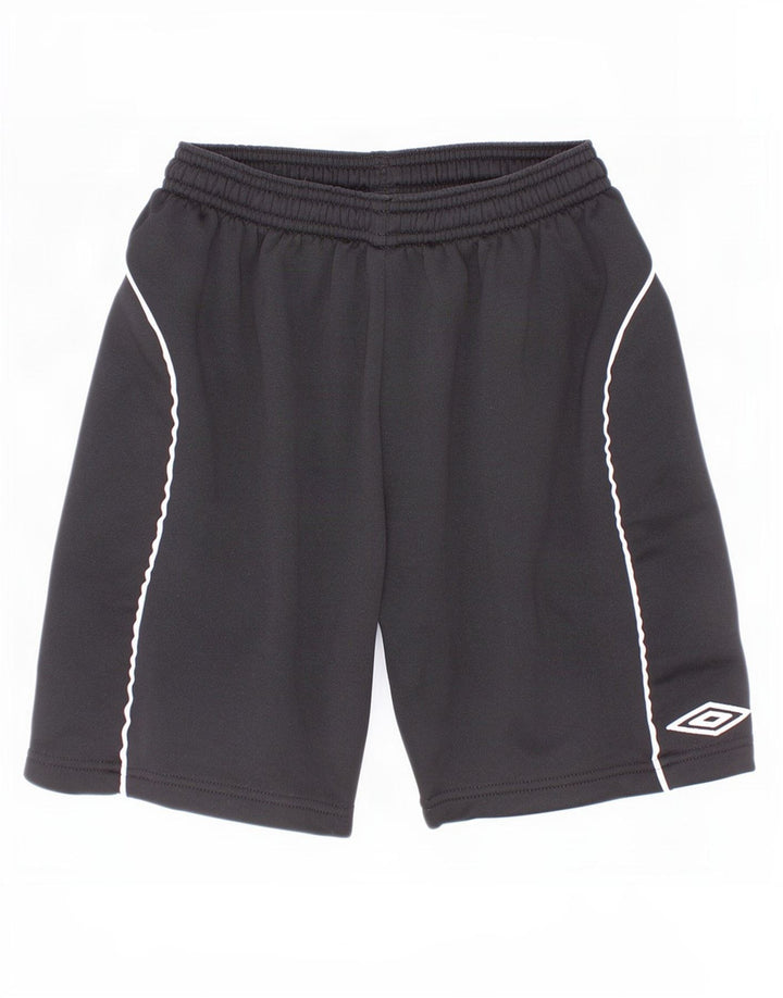Shorts esportivos gráficos Umbro para meninos 9-10 anos preto colorblock poliéster