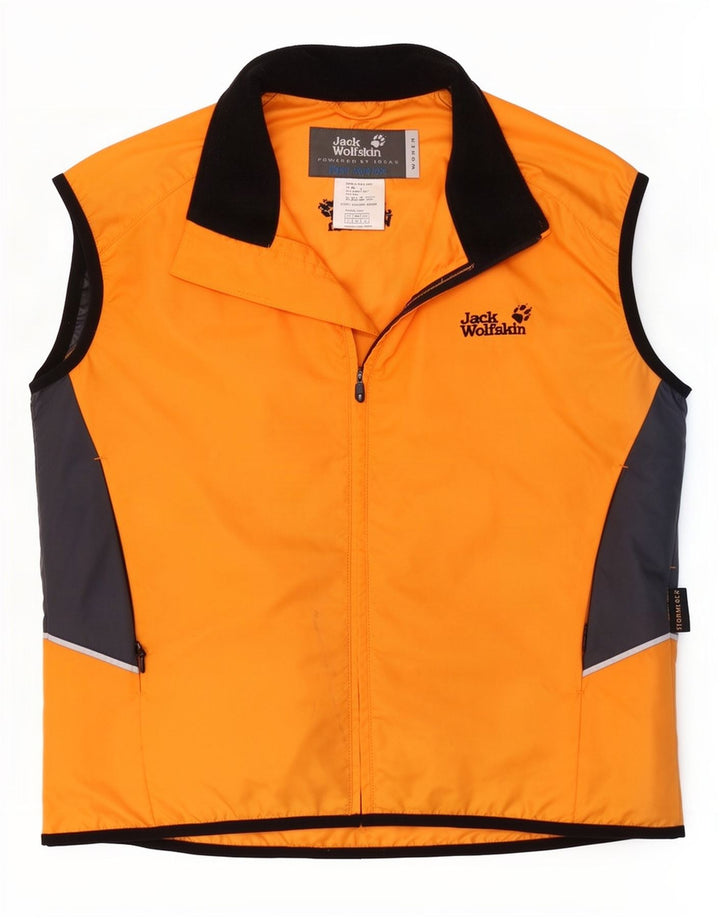 Jack Wolfskin Mens Gilet UK 40 Grande Laranja Colourblock Poliéster