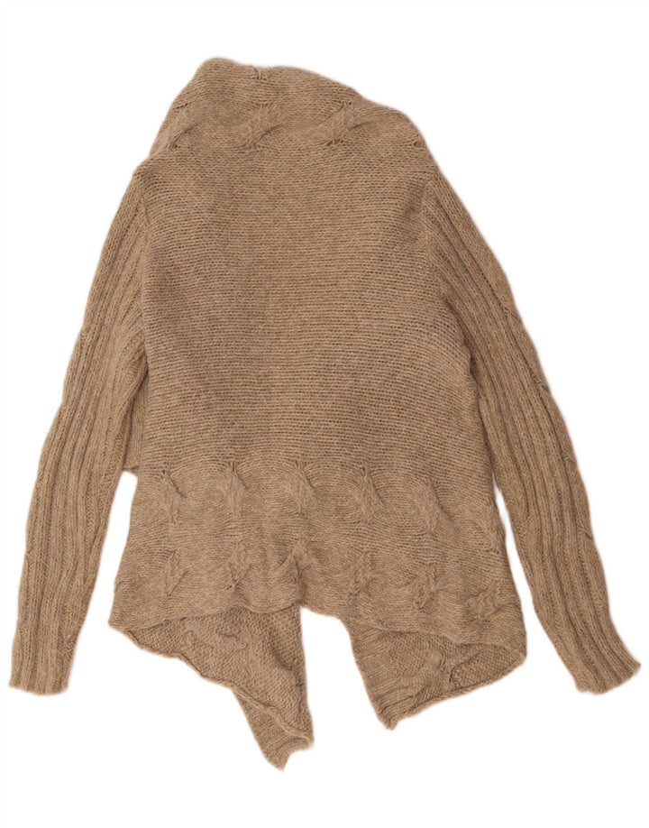 Suéter feminino aberto Oasis UK 14 acrílico bege médio