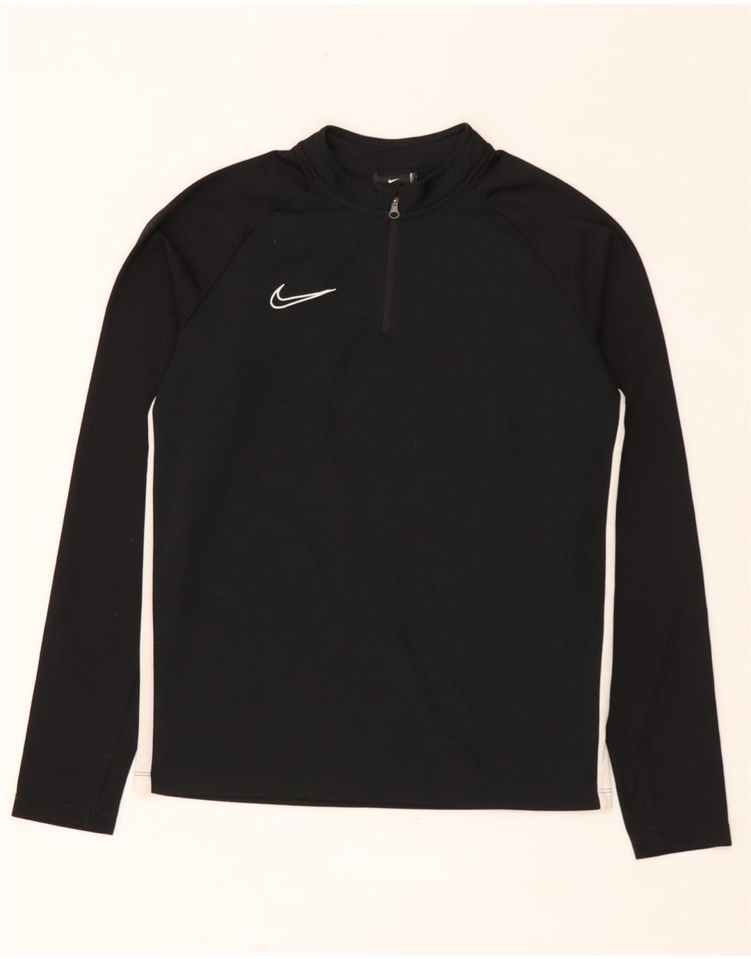Nike Meninos Dri Fit Zip Neck Pullover Treino Top 13-14 Anos XL Preto