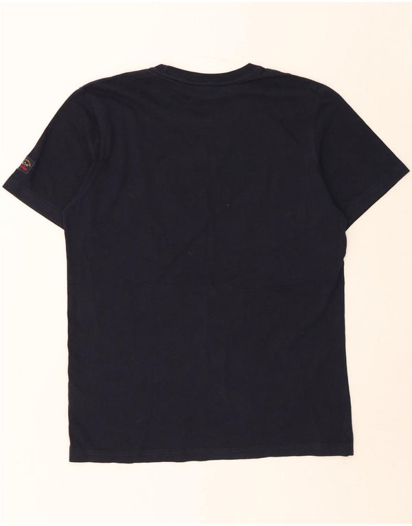 Camiseta gráfica masculina PAUL & SHARK Top XL algodão azul marinho