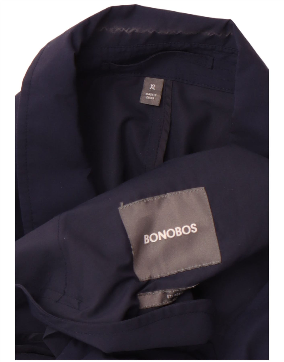 Trench Coat feminino BONOBOS UK 18 XL algodão azul marinho