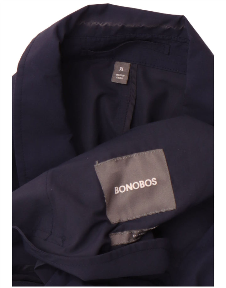 Trench Coat feminino BONOBOS UK 18 XL algodão azul marinho