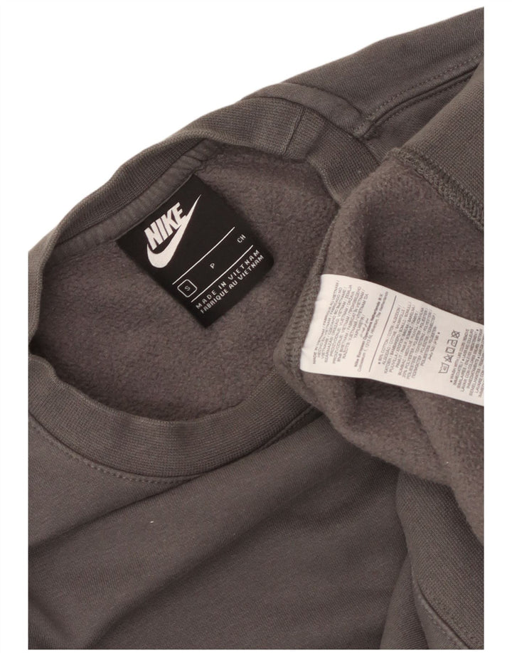 Nike Mens Moletom Jumper Pequeno Algodão Cinza