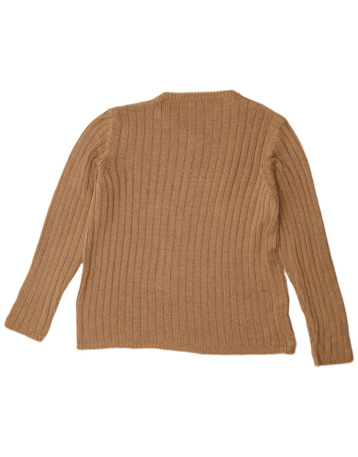 Suéter masculino SISLEY com decote em V XL bege acrílico