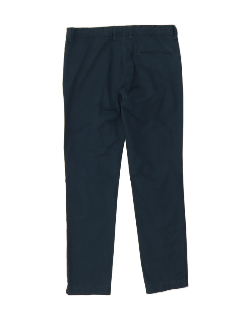 ELLESSE Womens Slim Chino Trousers IT 44 Medium W32 L29 Blue Cotton Vintage Ellesse and Second-Hand Ellesse from Messina Hembry 