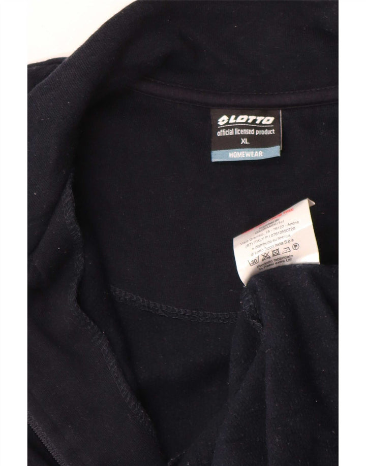Lotto Mens Treino Top Jacket XL Azul Marinho Algodão