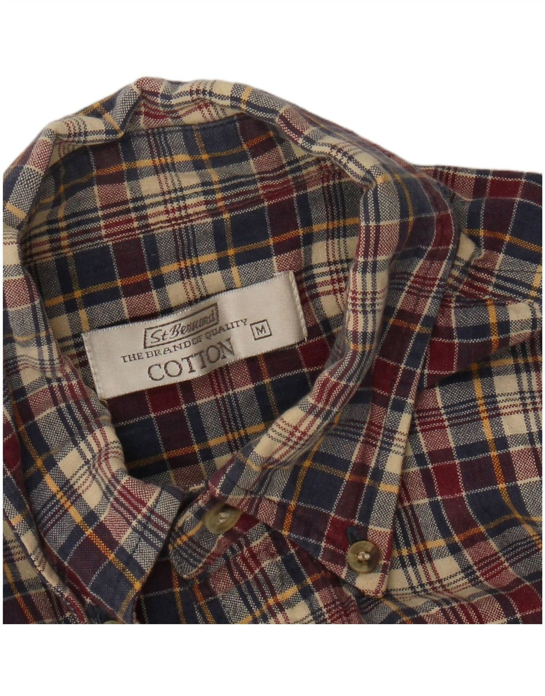 Camisa masculina de flanela St. Bernard, algodão xadrez médio multicolorido