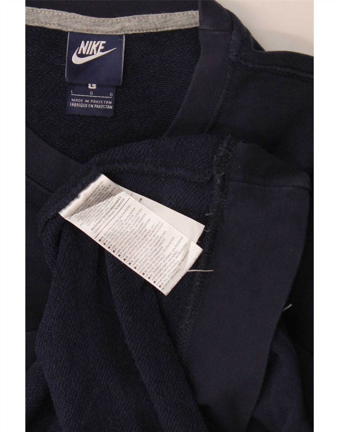 Moletom masculino Nike Jumper grande algodão azul marinho