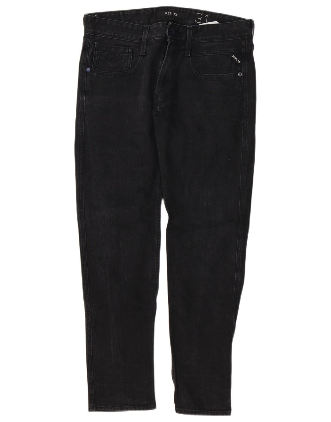 Replay Jeans Slim Masculino W31 L30 Algodão Preto