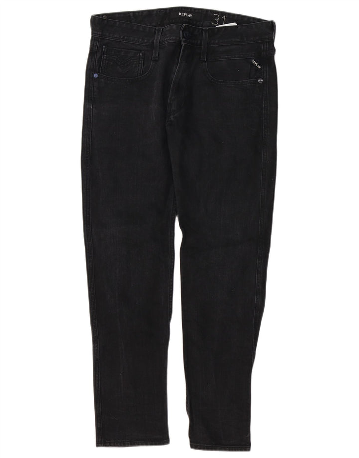 Replay Jeans Slim Masculino W31 L30 Algodão Preto