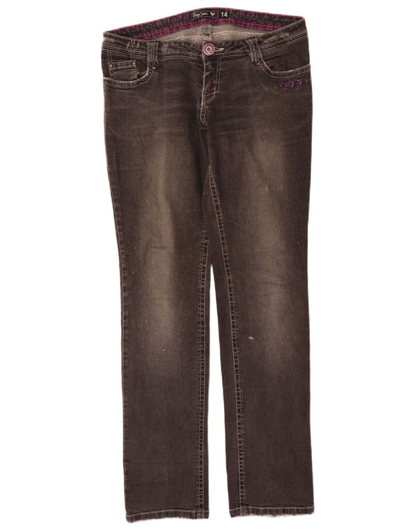 Roxy Womens Graphic Slim Jeans W32 L32 Cinza Algodão