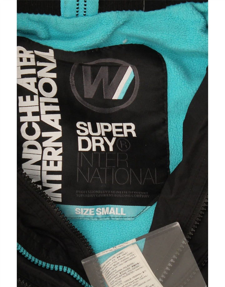 Jaqueta corta-vento superdimensionada feminina SUPERDRY Reino Unido 10 pequena preta