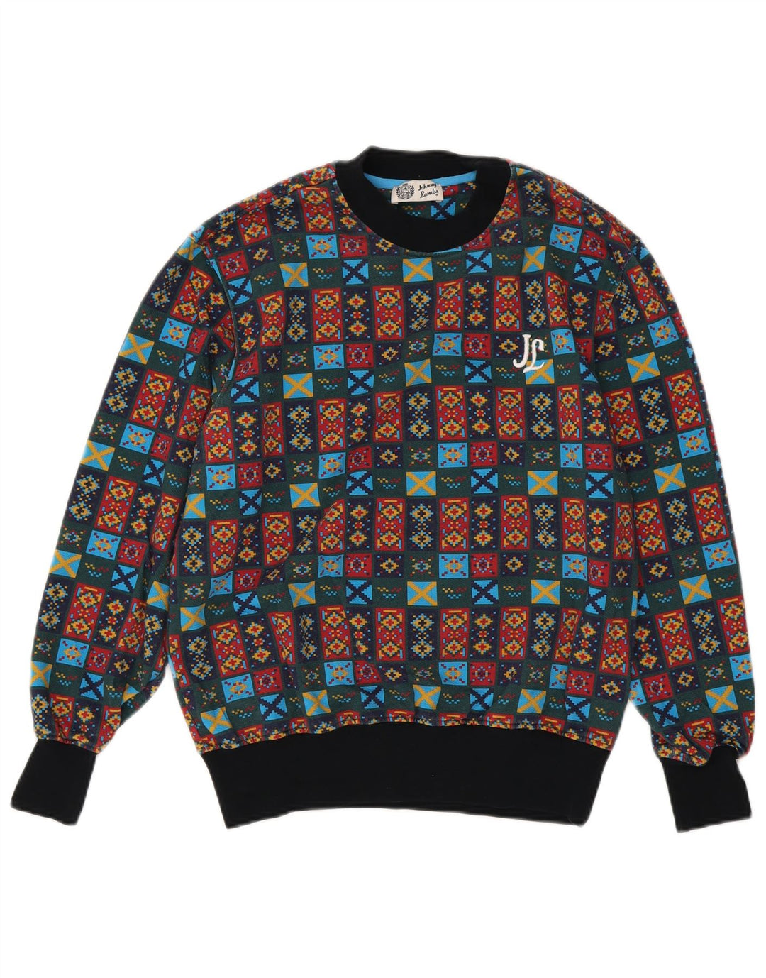 JOHNNY LAMBS moletom masculino jumper médio multicolorido geométrico