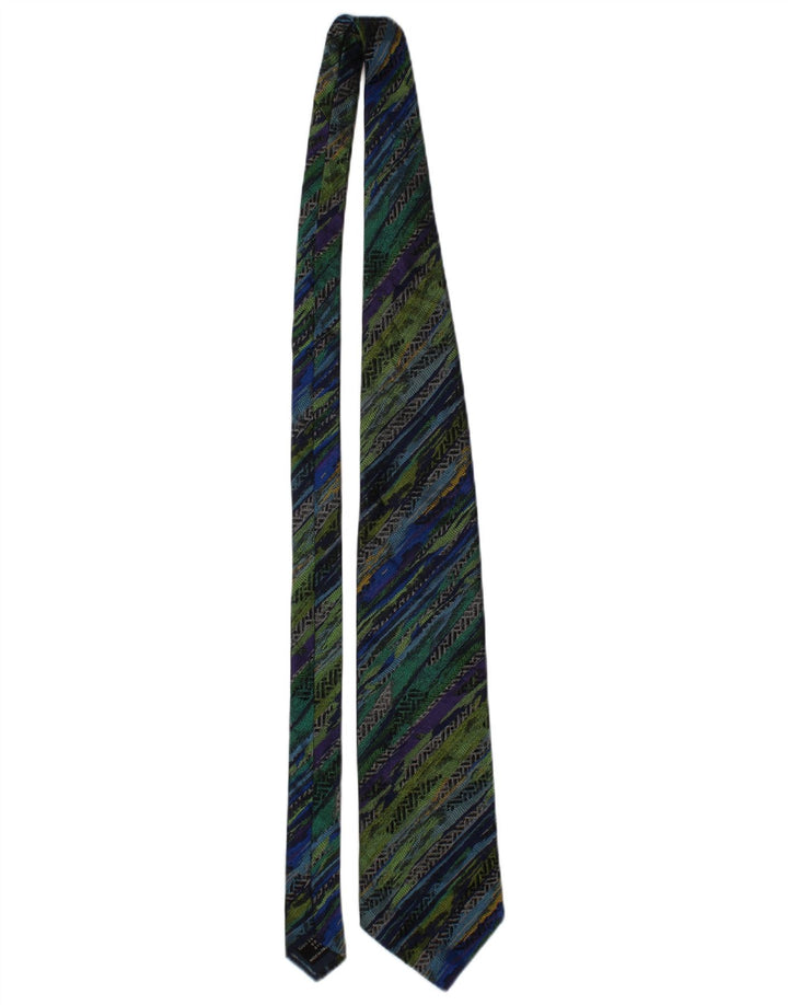 Gravata masculina Missoni Cravatte tamanho único de seda geométrica multicolorida