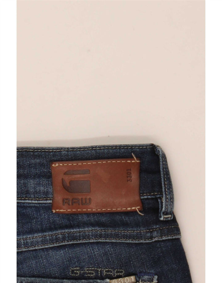 Calça jeans feminina G-Star 3301 Slim W30 L31 azul marinho