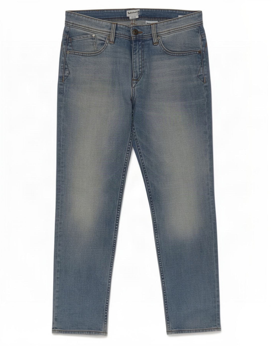 Timberland Mens Slim Jeans W33 L30 Azul Algodão