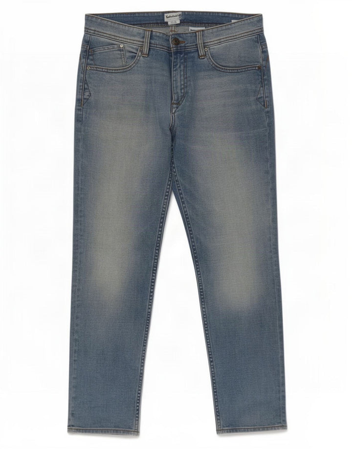 Timberland Mens Slim Jeans W33 L30 Azul Algodão