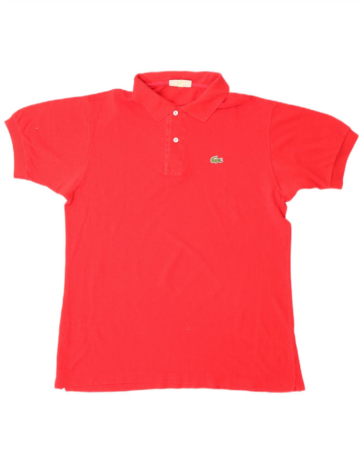 Camisa polo masculina LACOSTE tamanho 6 XL algodão vermelho