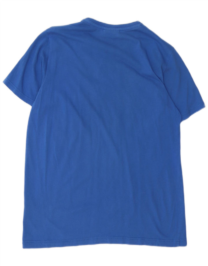 Camiseta masculina Nike Calcio Graphic Top pequeno algodão azul