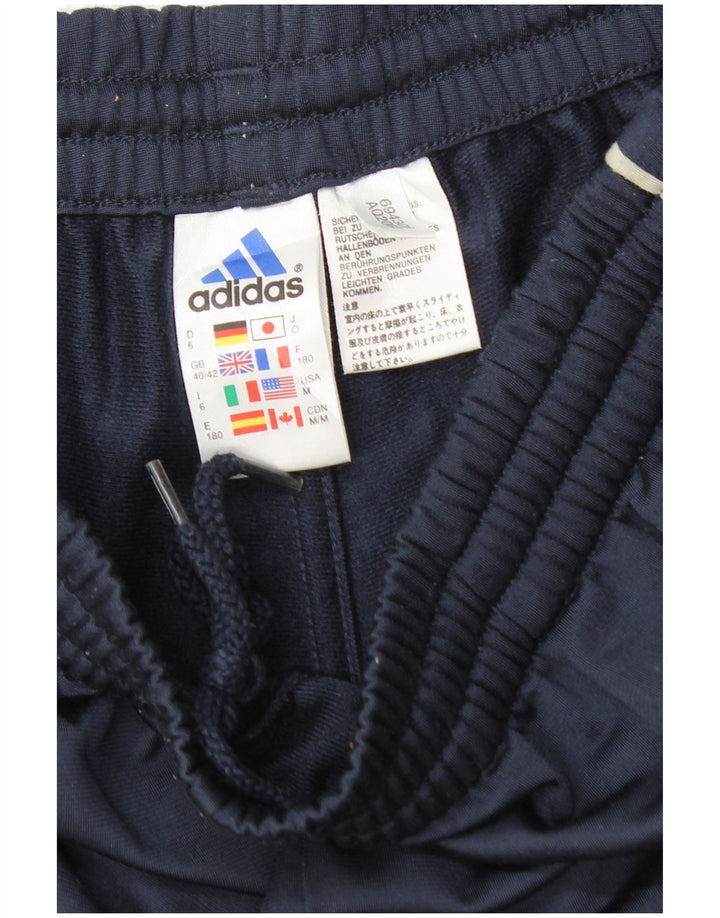 Calças de treino masculinas ADIDAS UK 40/42 poliéster azul marinho médio