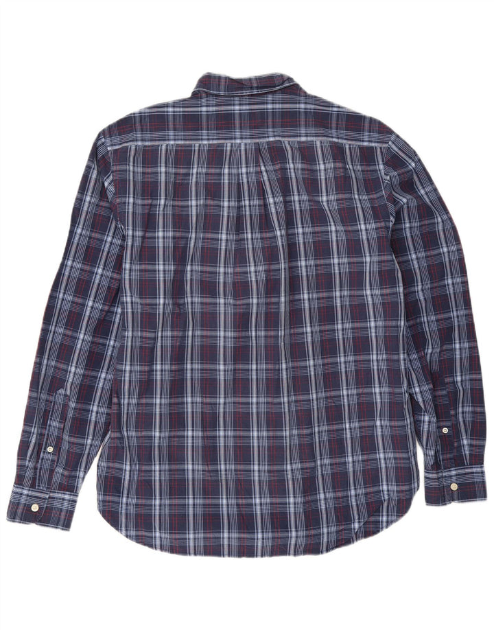 Camisa masculina Dockers justa grande xadrez azul marinho