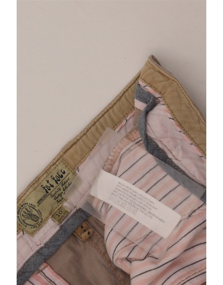 Shorts Chino Feminino Fat Face UK 10 Pequeno W30 Algodão Cinza