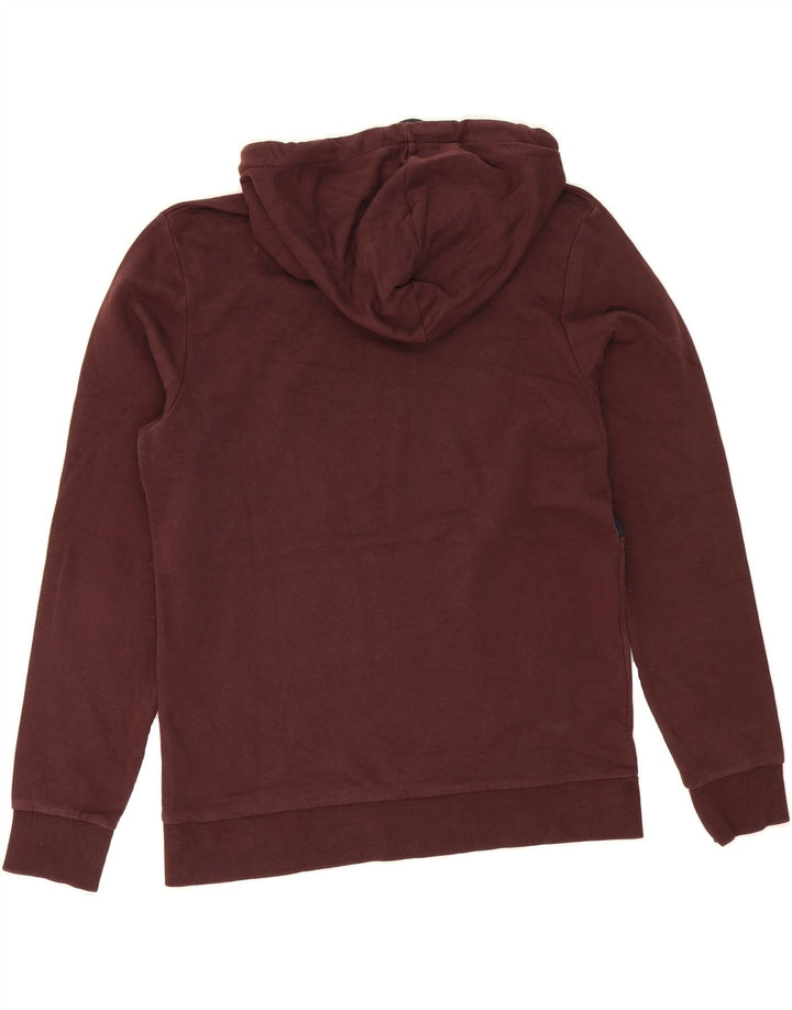 JACK & JONES Mens Graphic Hoodie Jumper Large Brown Colourblock Cotton Vintage Jack & Jones and Second-Hand Jack & Jones from Messina Hembry 