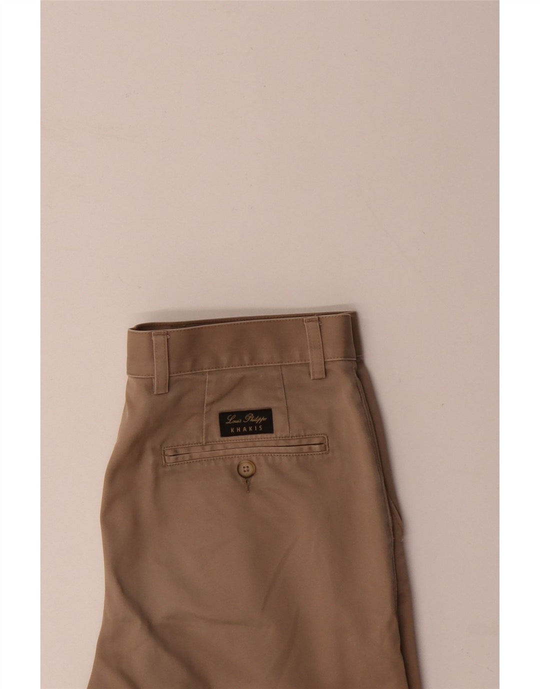 Calça chino reta masculina VINTAGE W32 L30 algodão bege clássico