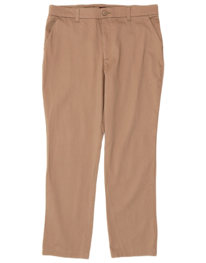 Calça chino feminina LEE reta US 16 XL W36 L30 algodão bege