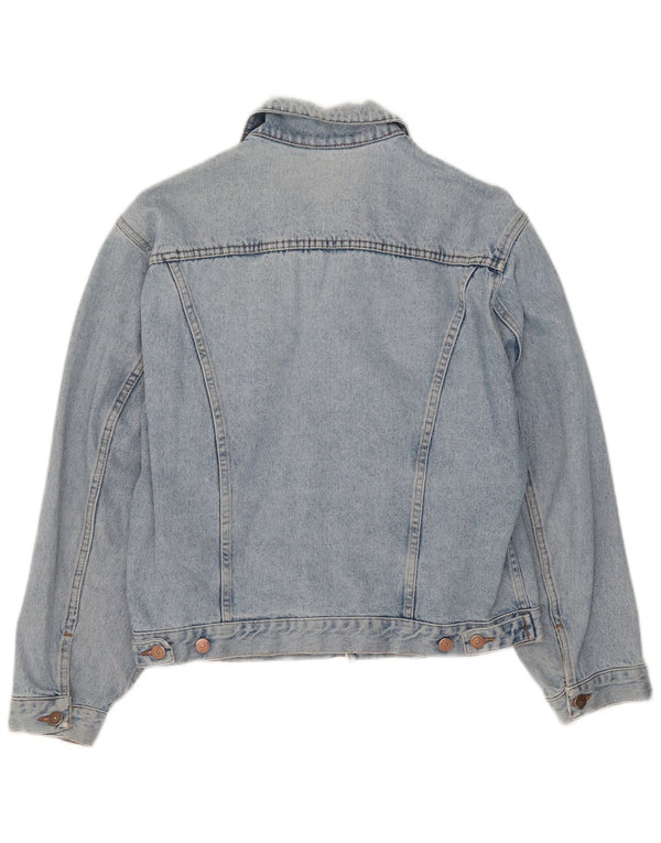 Jaqueta jeans feminina vintage UK 16 grande azul