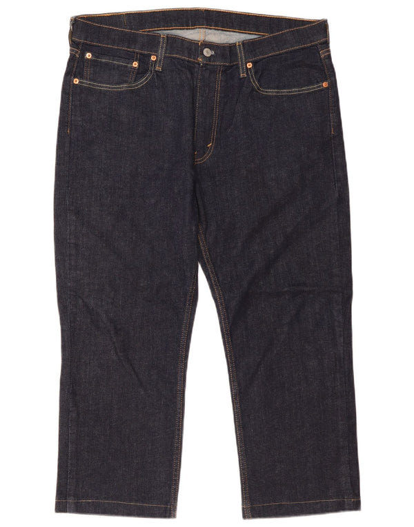 Levi's Masculino 514 Capri Jeans W36 L24 Azul Marinho Algodão