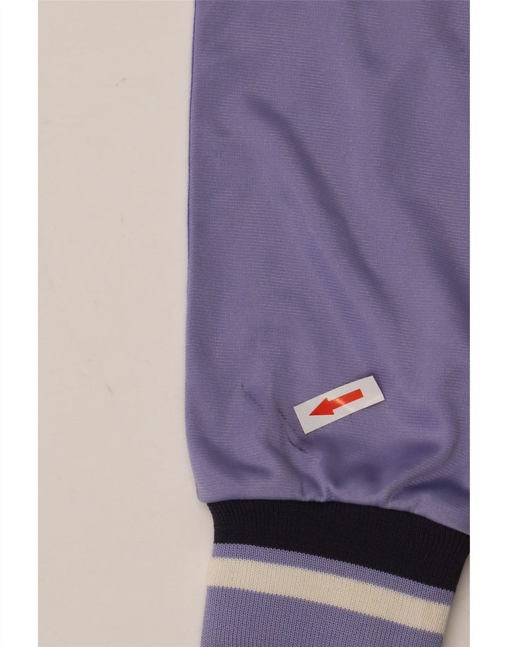 Asics Womens Graphic Tracksuit Top Jacket UK 12 Médio Roxo Poliéster