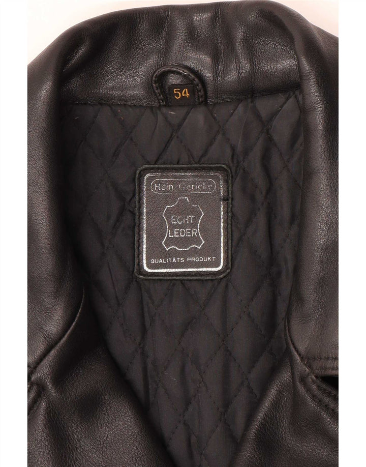 Jaqueta masculina de couro para motociclista Hein Gericke tamanho 54 XL preta