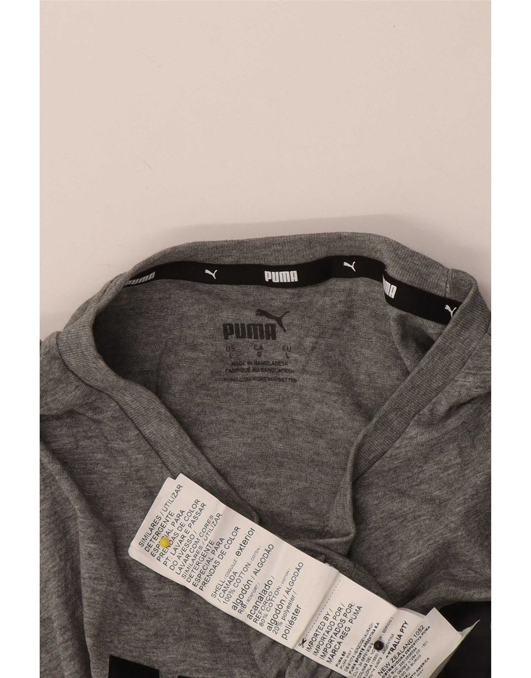 Camiseta masculina Puma Graphic Top grande algodão cinza