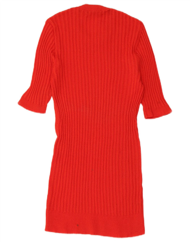 Blusa feminina de malha VINTAGE UK 8 pequena vermelha