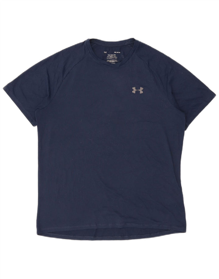 Camiseta masculina UNDER ARMOUR poliéster azul marinho médio